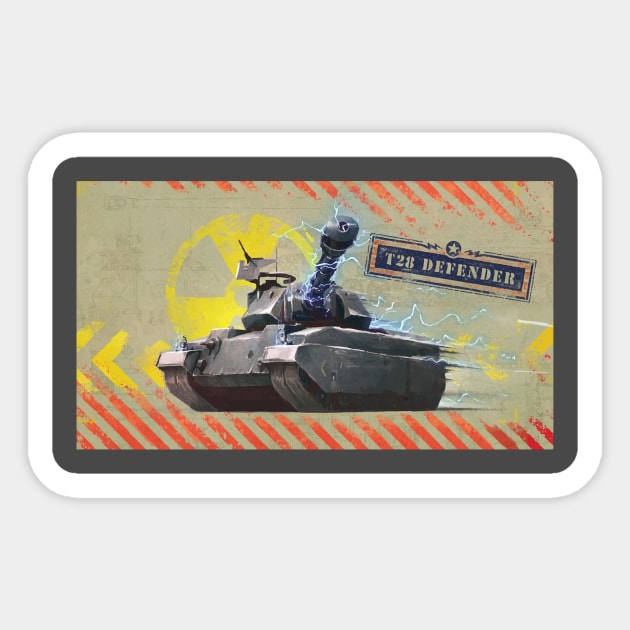 T28 DEFENDER TANK IN ACTION Sticker by ShowoffCreative